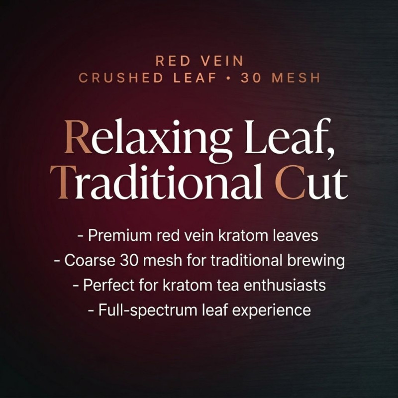 Red Crushed Kratom Leaf (30 mesh)